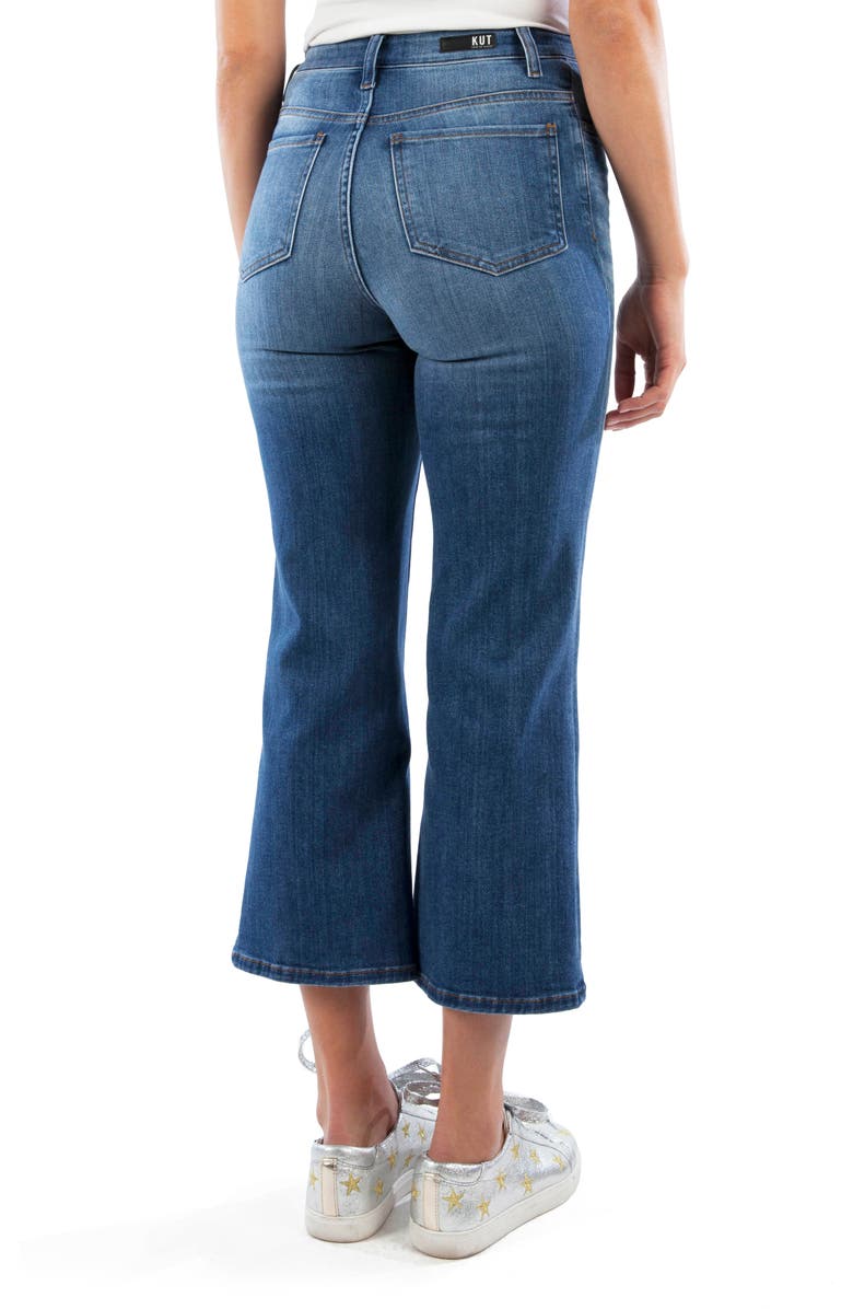 KUT from the Kloth High Waist Wide Leg Crop Jeans, Alternate, color,