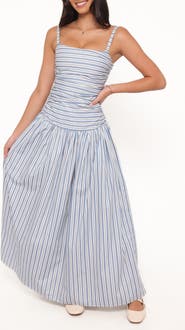 Petal & Pup Carlisle Striped Cotton Maxi Dress