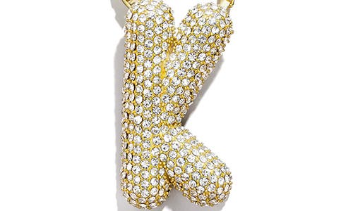 Shop Baublebar Bubble Initial Pendant Necklace In Clear K