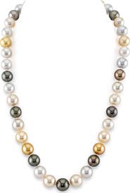 The Pearl Source 9-11mm South Sea Multicolor Pearl Necklace - Premier AAAA Quality