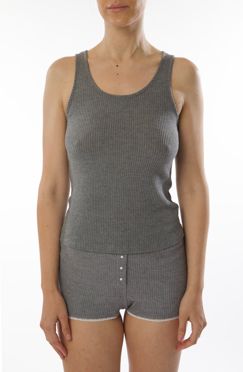 Andine Di Maria Geneva Rib Tank, Main, color, Grey