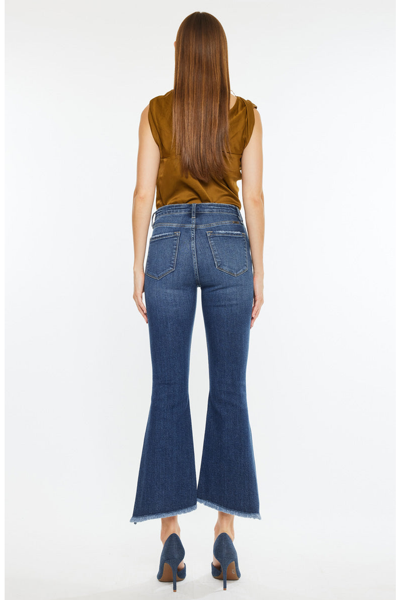 Reba High Rise Cropped Flare Jeans, Alternate, color, Medium Wash