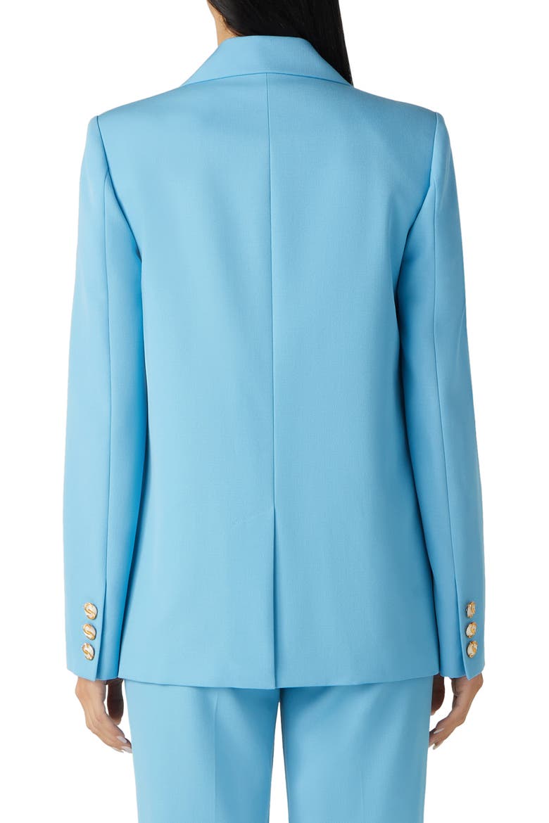 Wool Twill Blazer, Alternate, color, CORNFLOWER