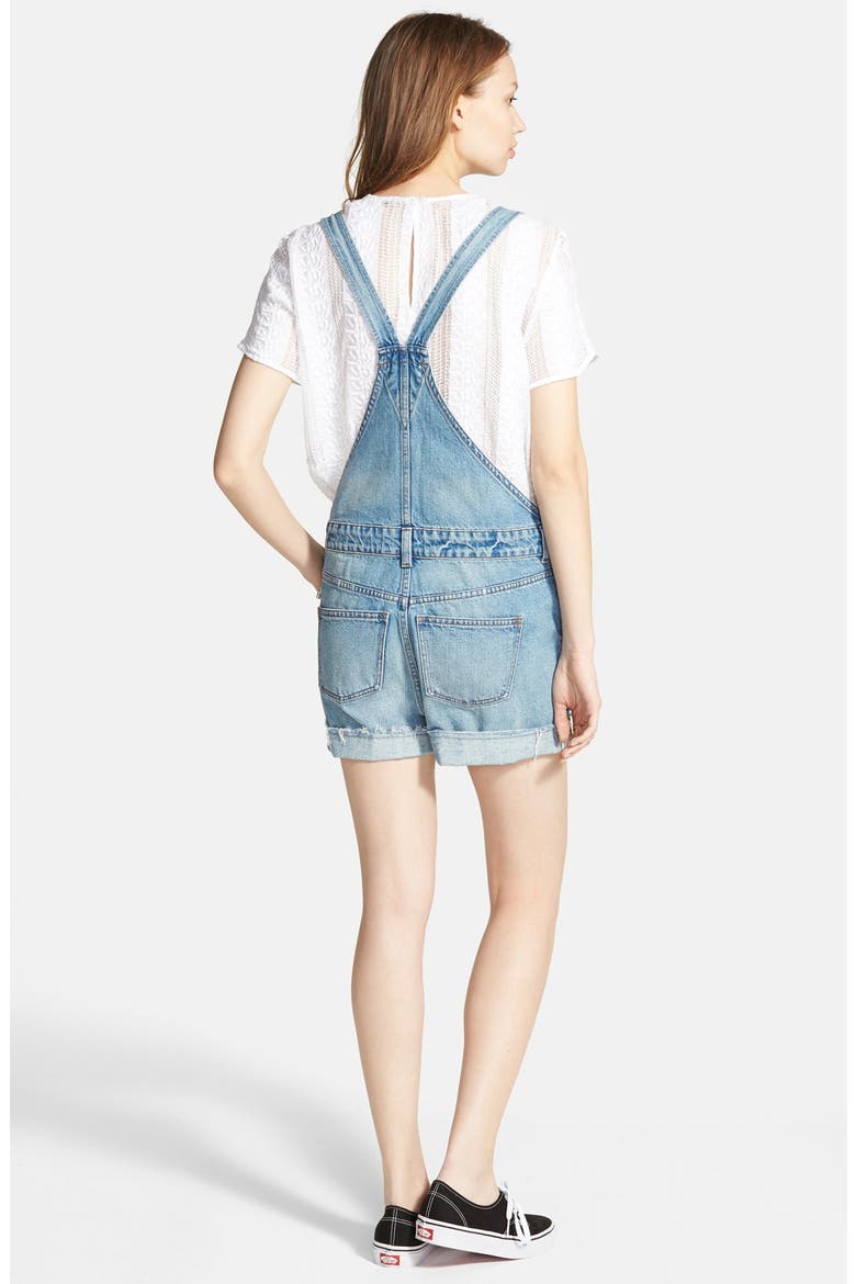 'Adirondack' Short Overalls, Alternate, color, EVON WASH