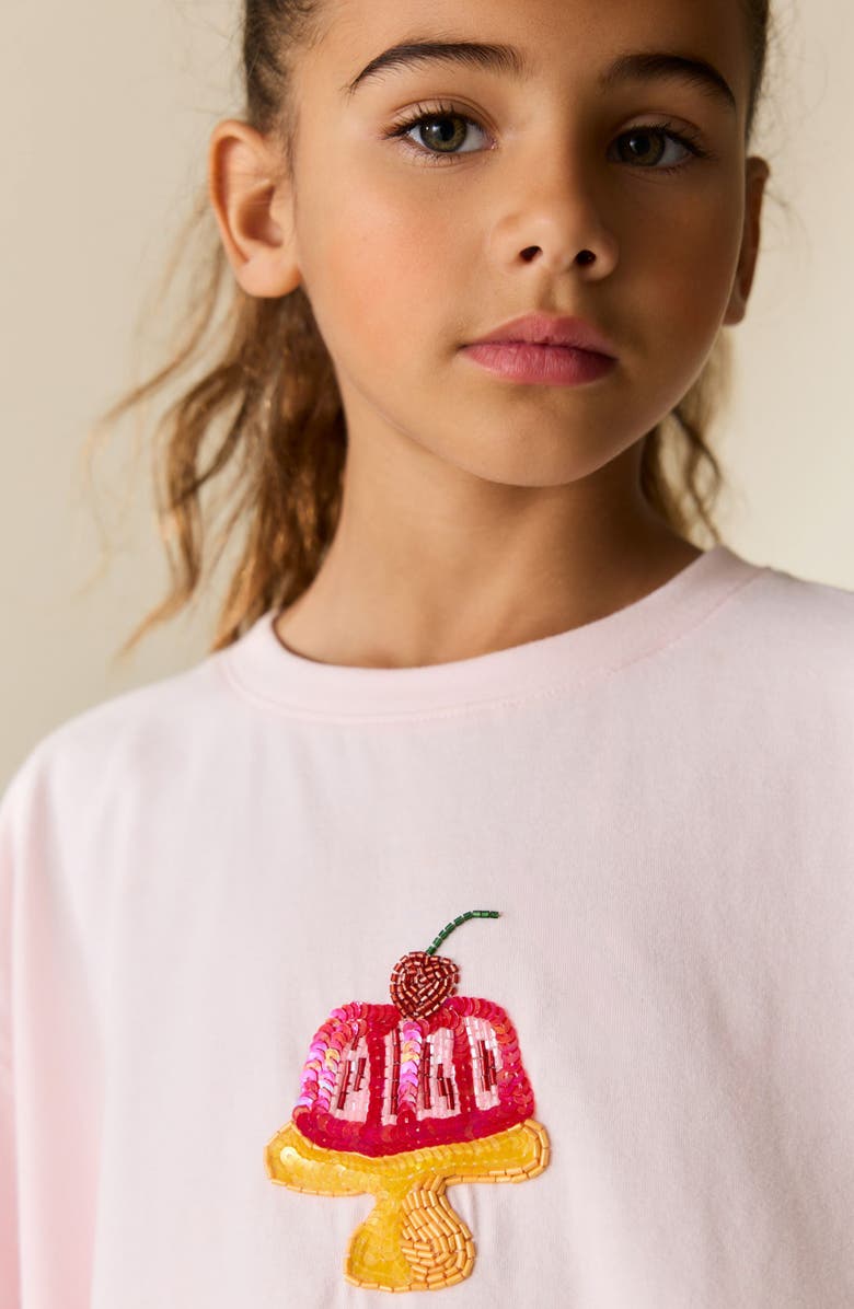 NEXT Kids' Beaded Cake T-Shirt, Alternate, color, Pink