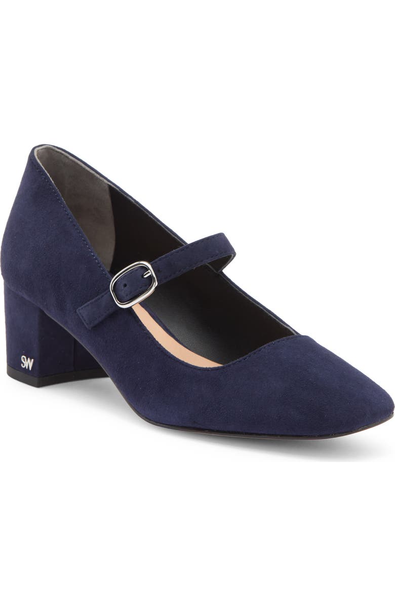 Stuart Weitzman Louise 50 Mary Jane, Main, color, Nice Blue