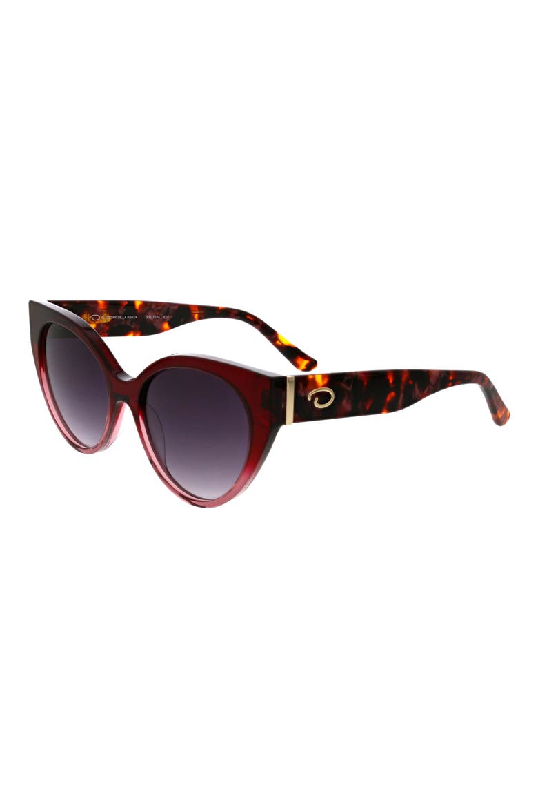54mm Cat Eye Sunglasses, Main, color, BURGUNDY