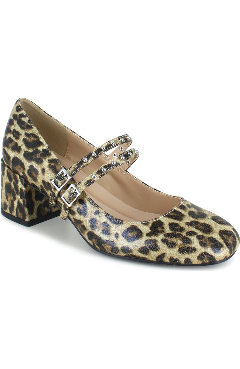 Reaction Kenneth Cole Leeann Mary Jane Pump, Main, color, Leopard Patent