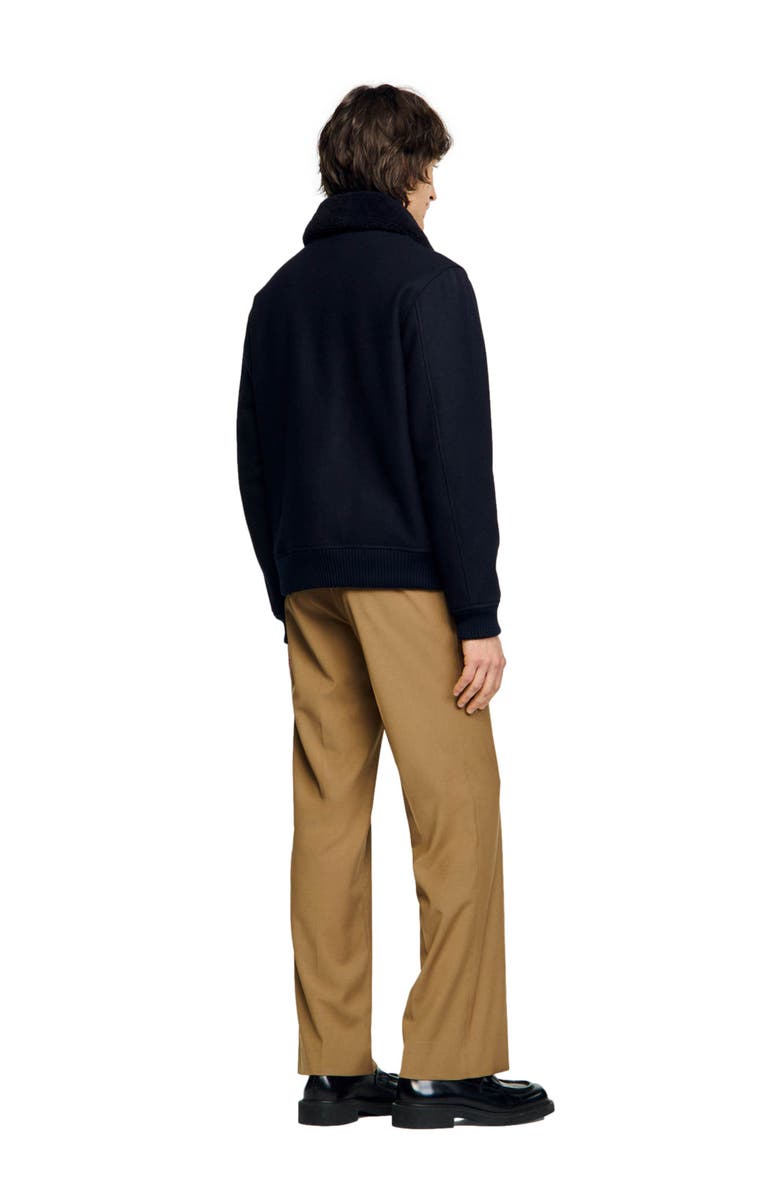 SANDRO Wool aviator jacket, Alternate, color, 