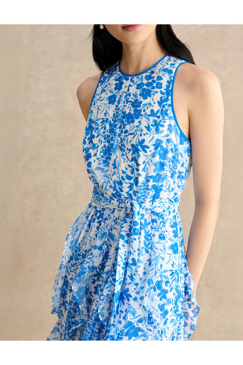 Taryn Floral Ruffle Maxi Dress, Alternate, color, Ivoryblue