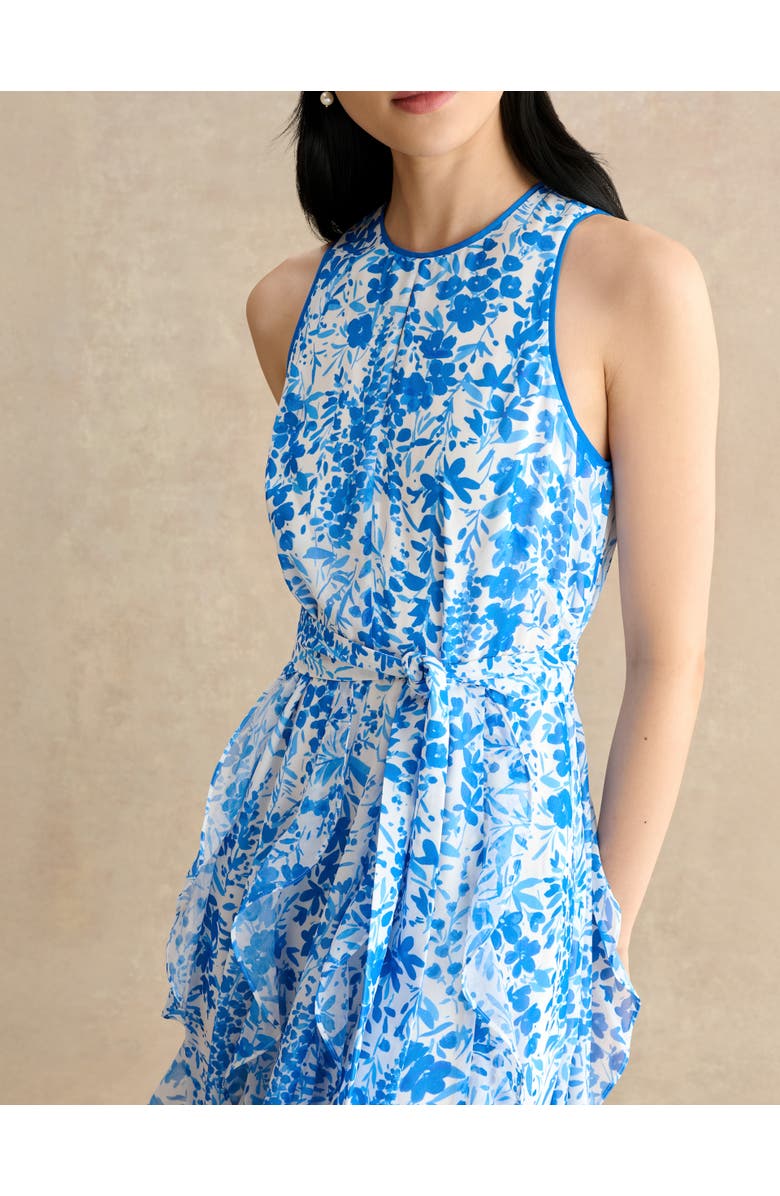 HOBBS LONDON Taryn Floral Ruffle Maxi Dress, Alternate, color, Ivoryblue