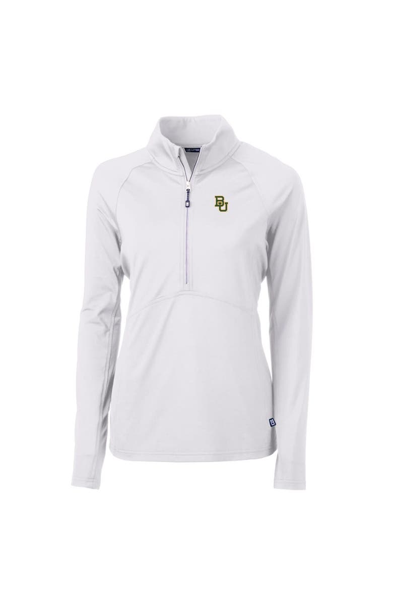 Cutter & Buck Women's Cutter & Buck White Baylor Bears Adapt Eco Knit Half-Zip Pullover Jacket, Main, color, White