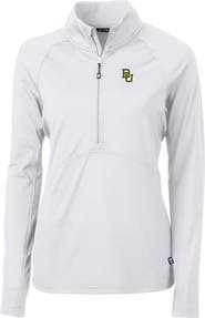 Cutter & Buck Women's Cutter & Buck White Baylor Bears Adapt Eco Knit Half-Zip Pullover Jacket