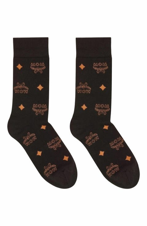 Monogram Knit Socks