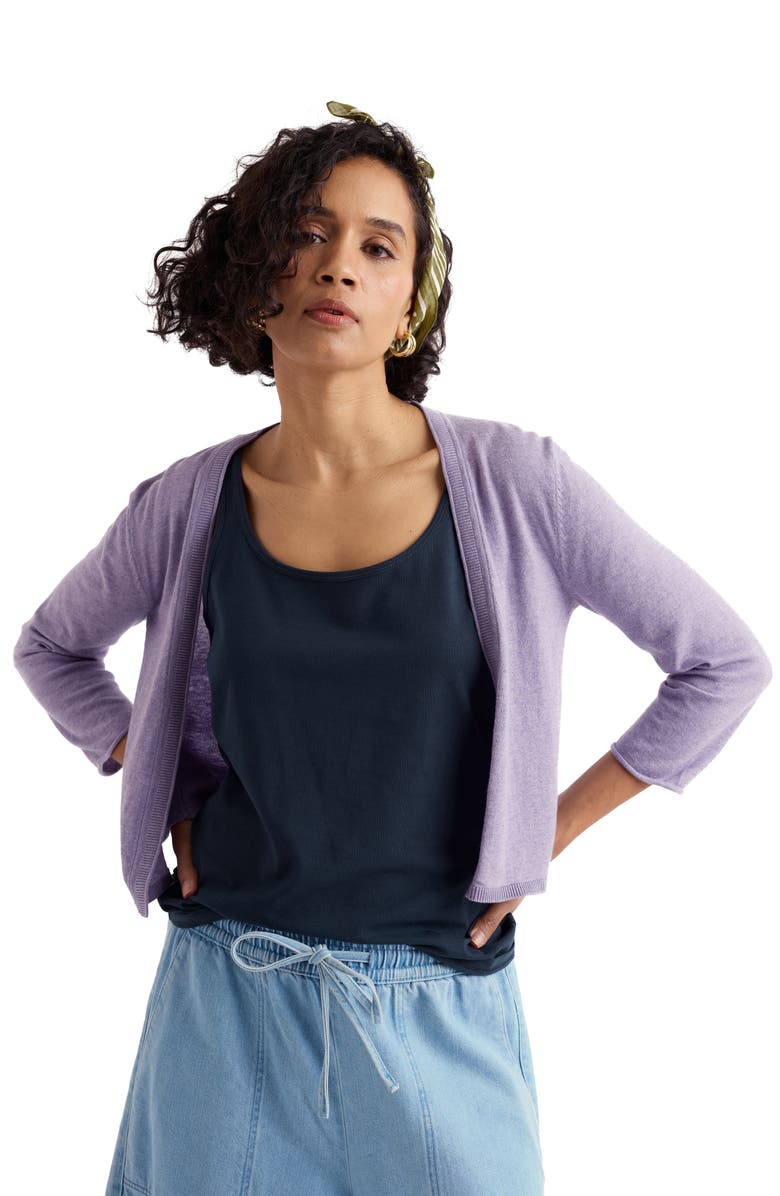 Seasalt Cornwall Vanessa Open Front Organic Cotton Crop Cardigan, Alternate, color,