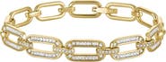 FZN Pavé Cubic Zirconia Oval Link Bracelet