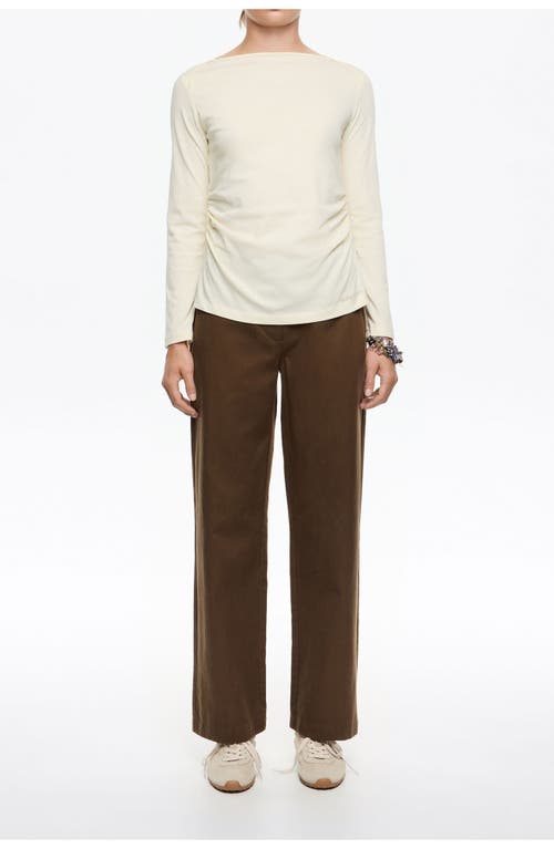 Bimba Y Lola Straight Leg Trousers, No Waistband In Green