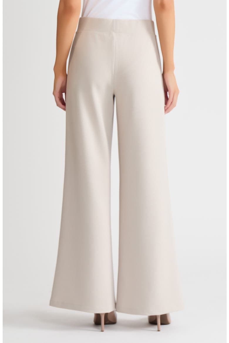 Stretch Deco Crepe Wide Leg Pants, Alternate, color, Limestone