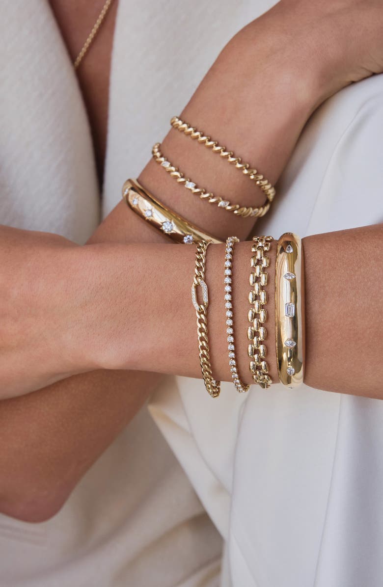 Zoë Chicco Diamond San Marco Chain Bracelet, Alternate, color, 14K Yellow Gold