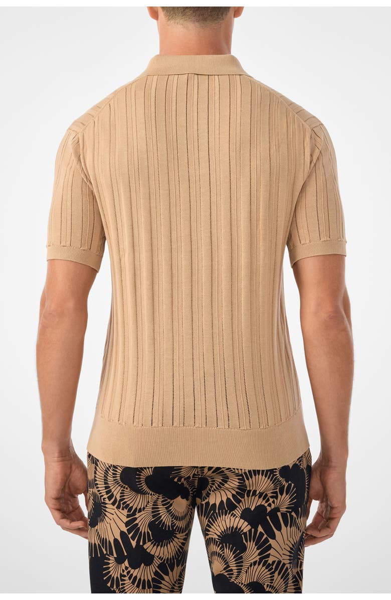 MR TURK Kensington Short Sleeve Knit Polo, Alternate, color, Camel