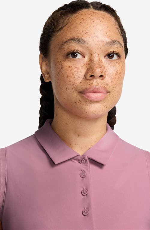 Nike Victory Dri-fit Sleeveless Polo In Elemental Pink/white