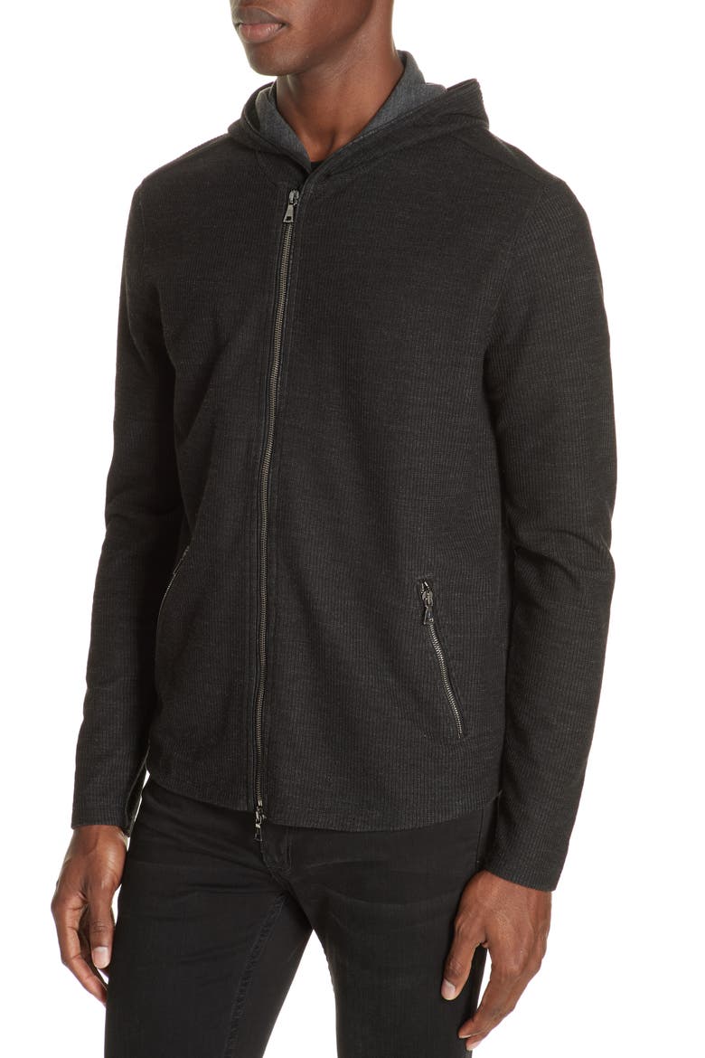 Zip Hoodie, Alternate, color, BLACK