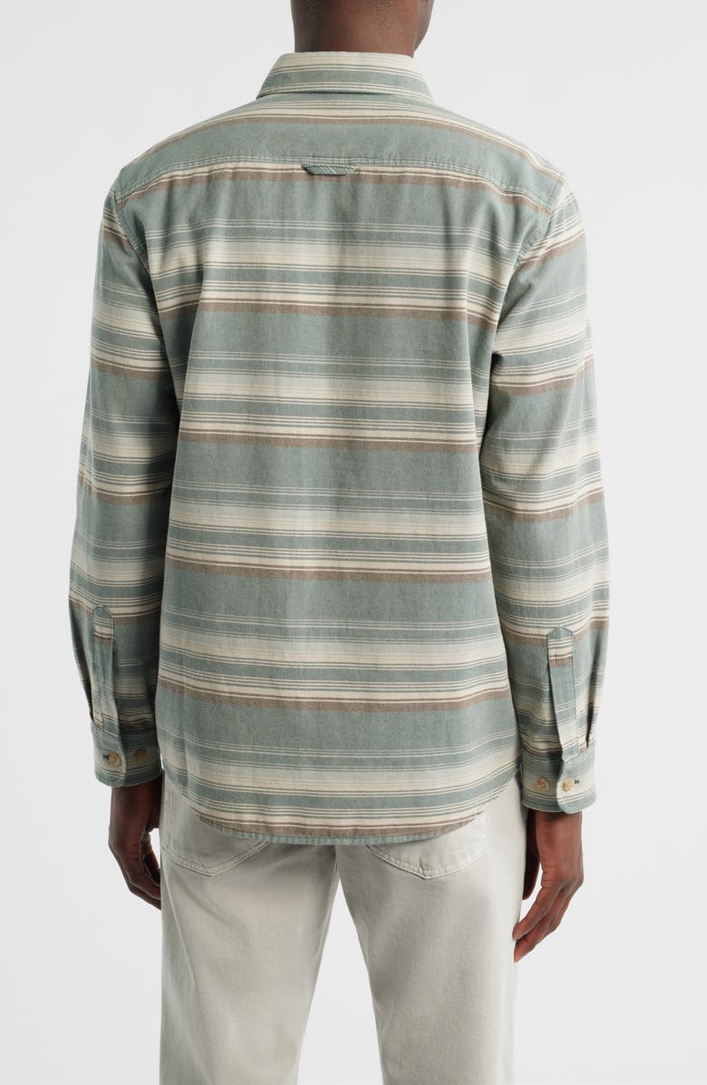 Pendleton Beach Shack Stripe Brushed Cotton Button-Up Shirt, Alternate, color, Teal Stripe
