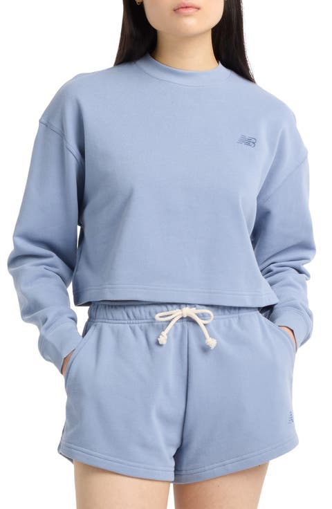 Coastal Fleece Oversize Crop Crewneck Sweatshirt