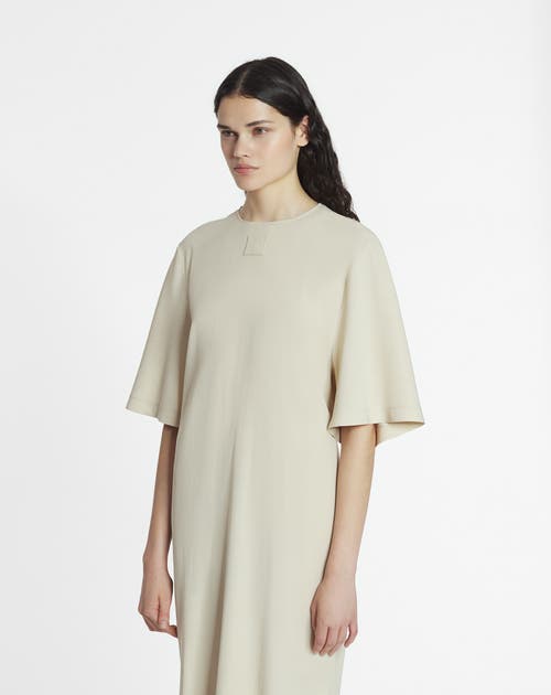 Lanvin Wool Blend T-shirt Dress In Mastic