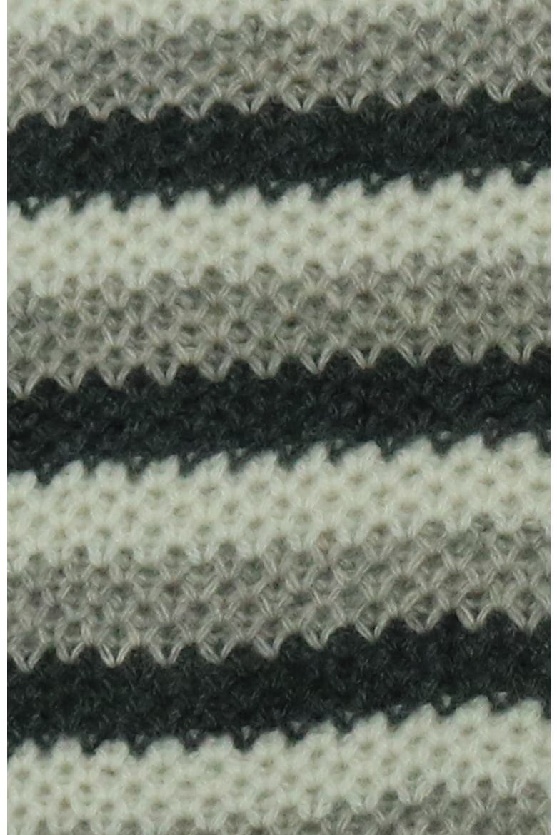 Cashmere long striped gloves, Alternate, color, Black/Grey