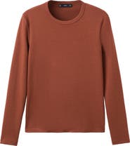 MANGO Long Sleeve Cotton T-Shirt