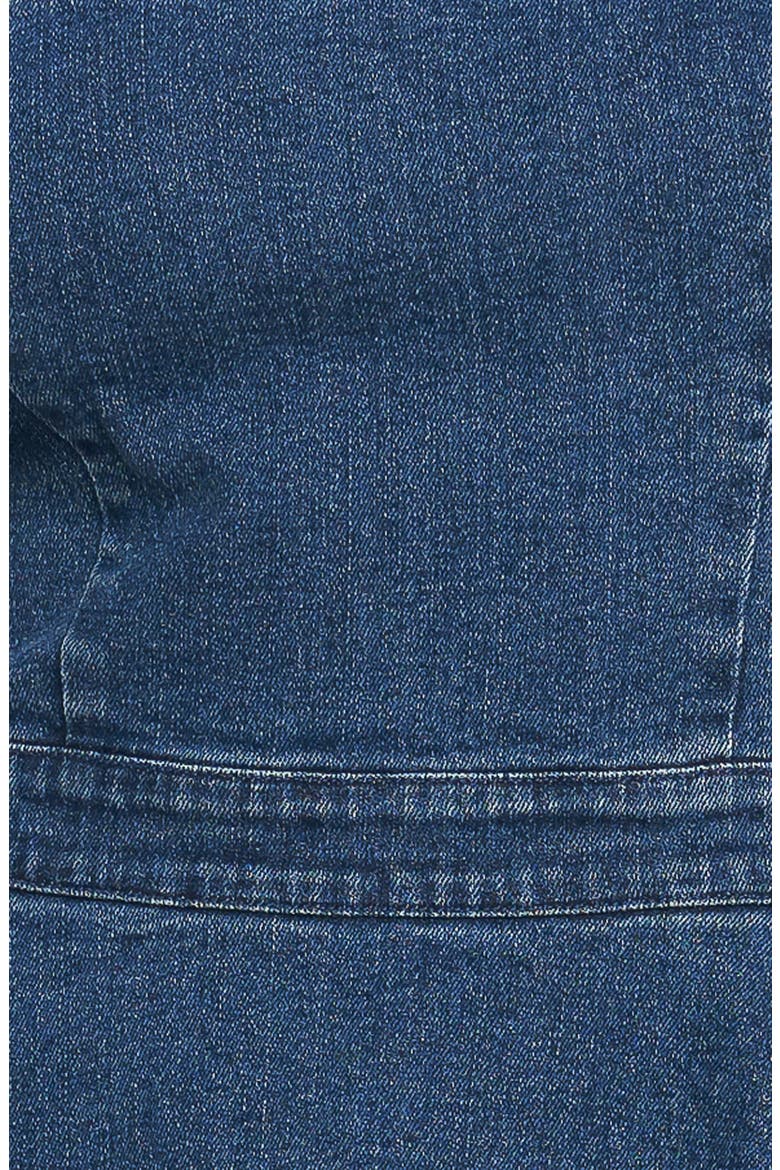 Fit & Flare Denim Minidress, Alternate, color, MEDIUM INDIGO