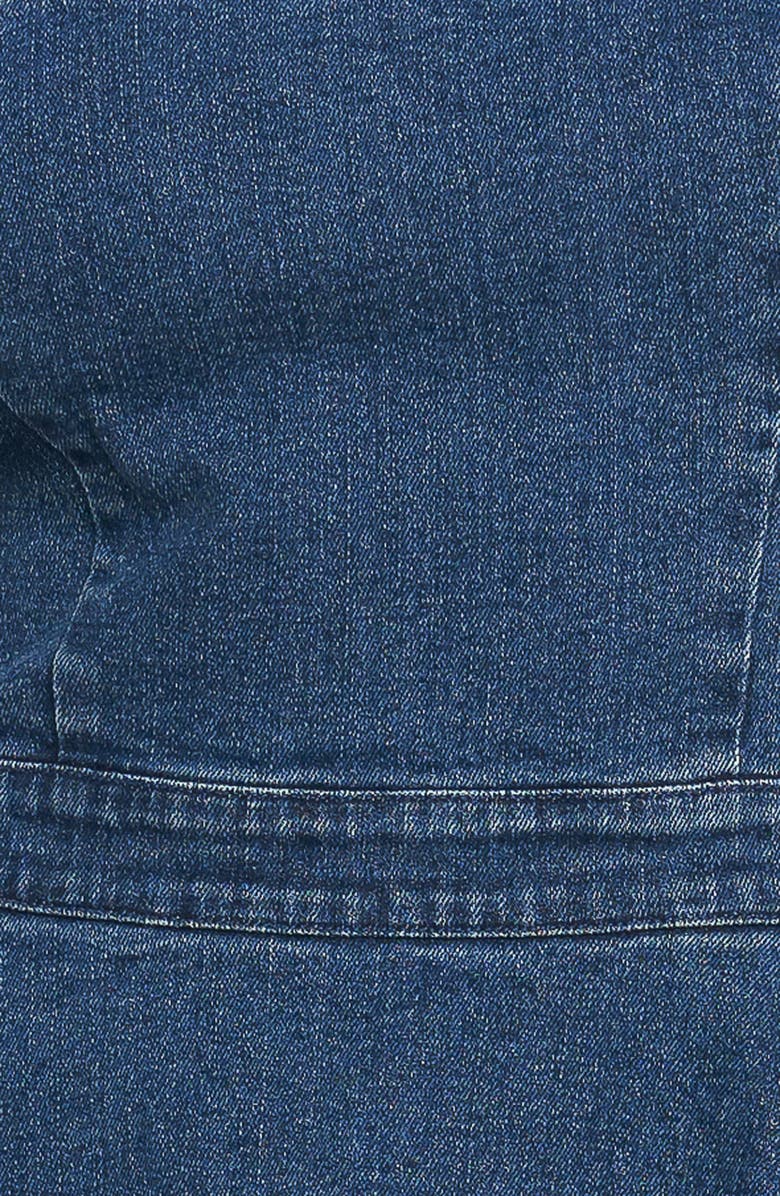 FLYING TOMATO Fit & Flare Denim Minidress, Alternate, color, Medium Indigo