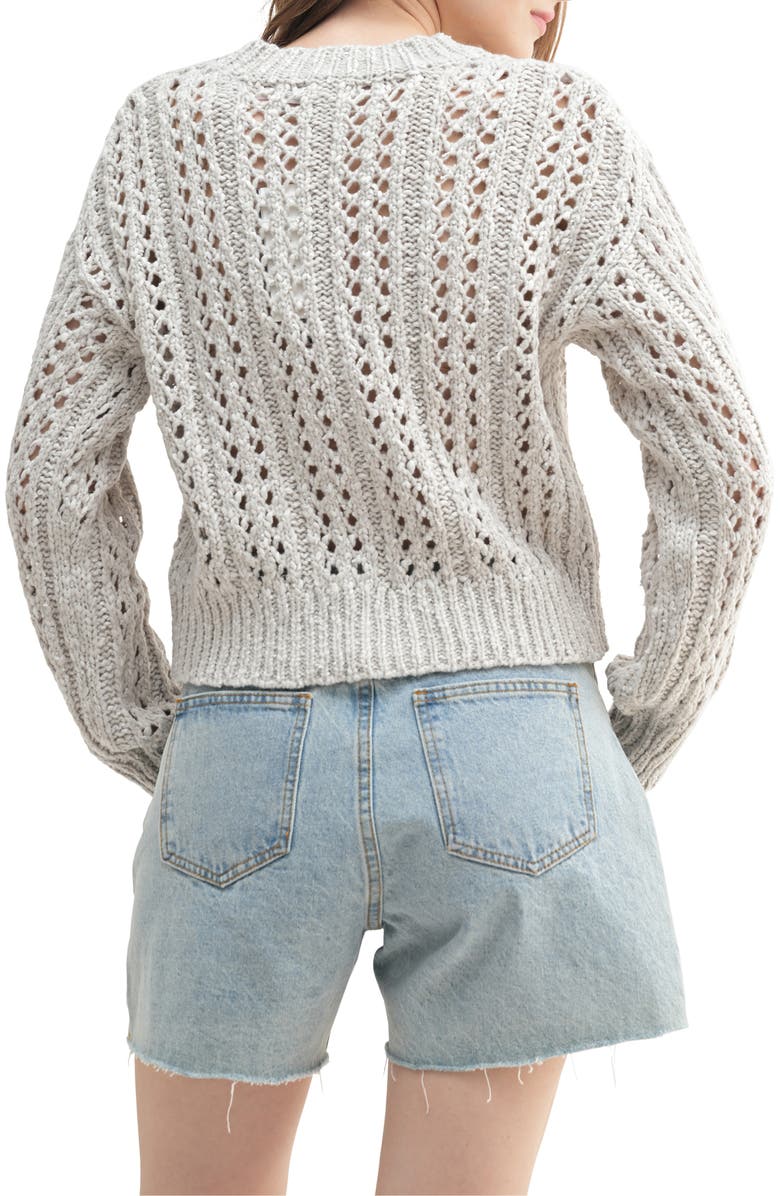 All in Favor Open Stitch Cardigan, Alternate, color,