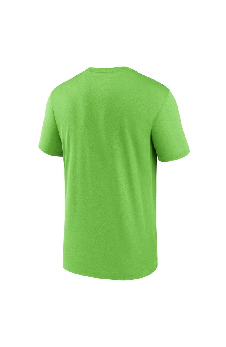 Nike Men's Nike Neon Green Seattle Seahawks Horizontal Lockup Legend Performance T-Shirt, Alternate, color, Neon Green