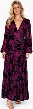 Baltic Børn Liana Velvet Embossed Maxi Dress