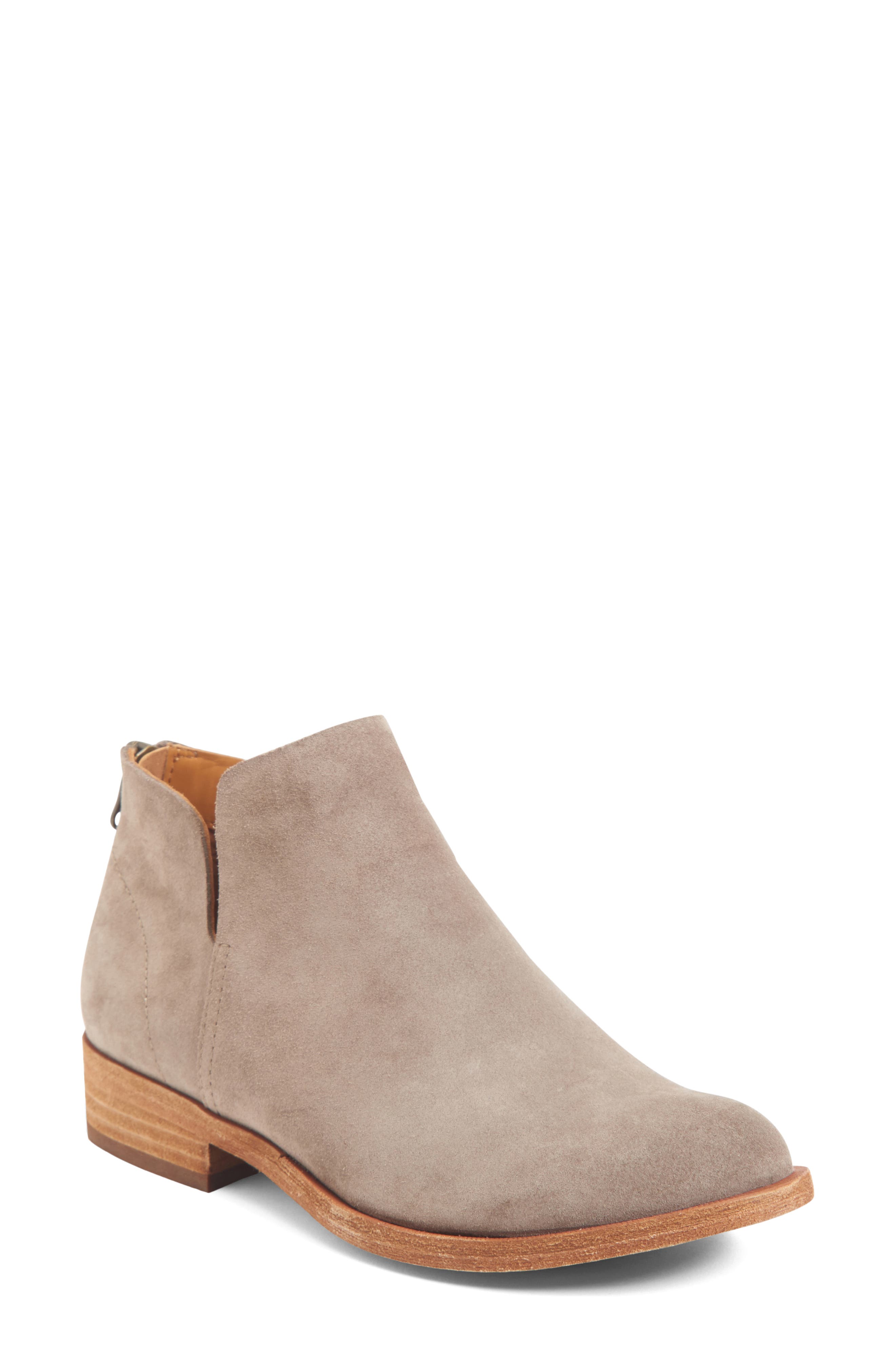 Renny Leather Bootie, Main, color, TAUPE SUEDE
