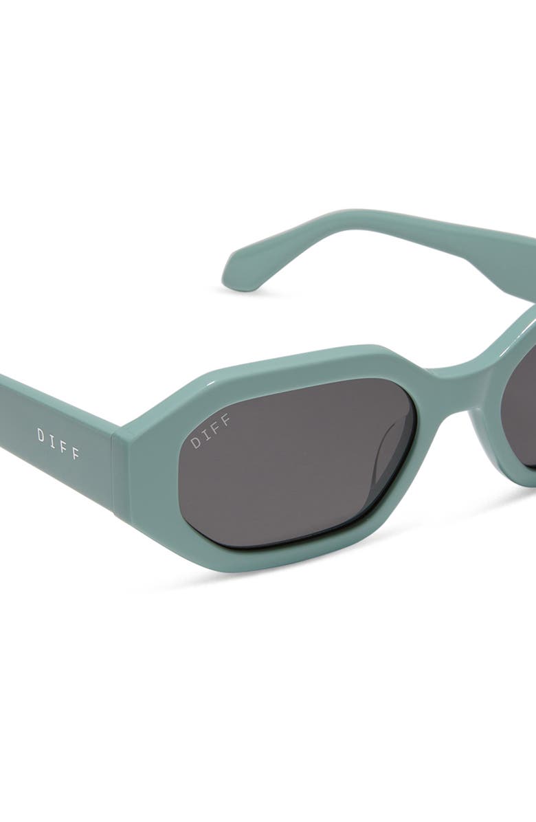 DIFF Allegra 53mm Polarized Rectangle Sunglasses, Alternate, color, Grey