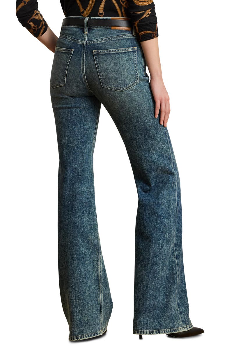Lauren Ralph Lauren High Waist Flare Leg Jeans, Alternate, color, 