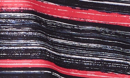 Nz Active By Nic+zoe Painted Stripe Flow Fit T-shirt In Pink Multi