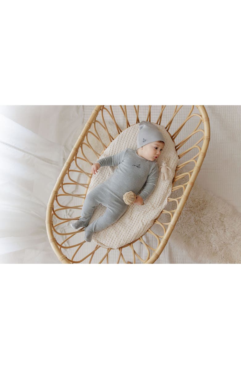 Ely's & Co. Velour Stripe Collection - Footie, Alternate, color, Light Blue