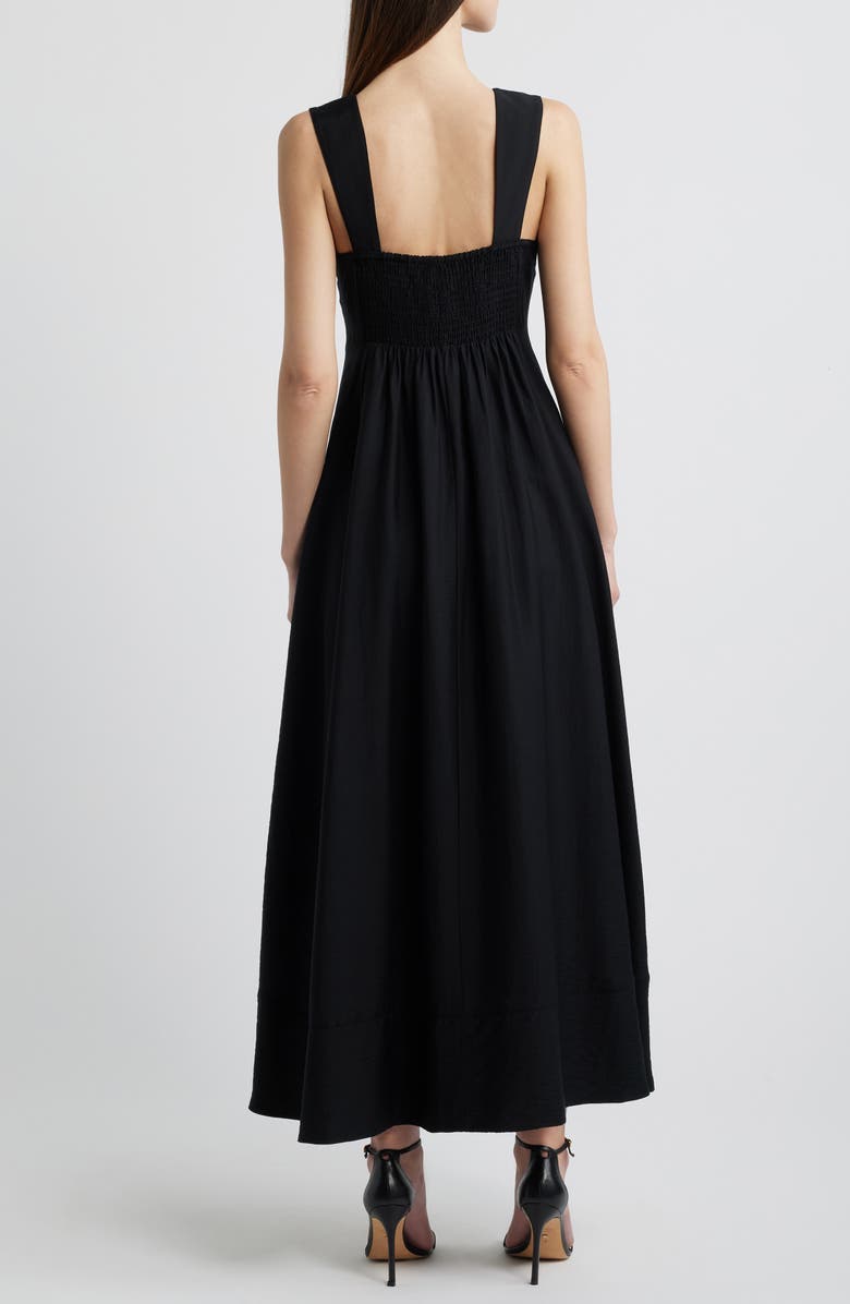 Chelsea28 Pleated Maxi Sundress, Alternate, color, Black