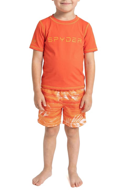 Kids' Rashguard Top & Swim Trunks Set (Little Kid)
