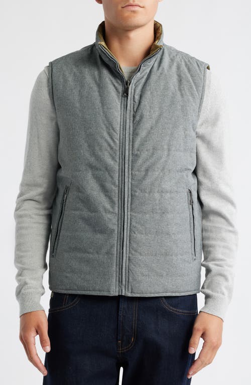 Scott Barber Reversible Quilted Vest In Gray