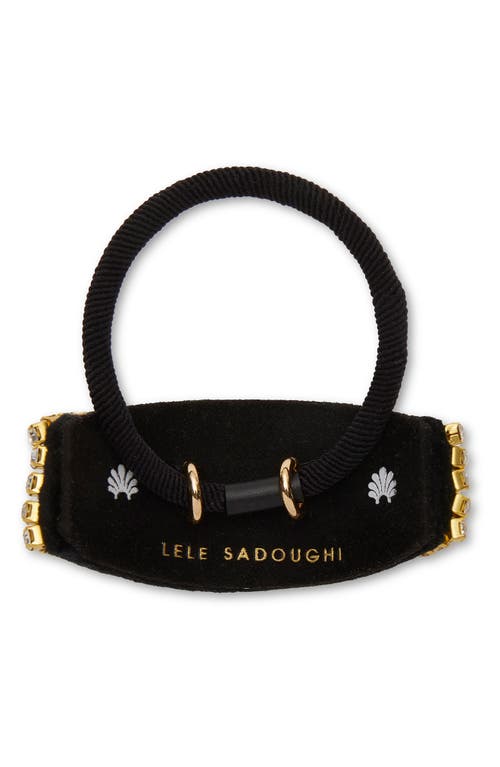 Lele Sadoughi Genie Crystal Edge Hair Tie In Black