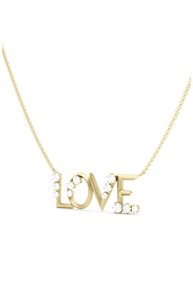 Love Lab Created Diamond Necklace, Alternate, color, 18K YELLOW GOLD