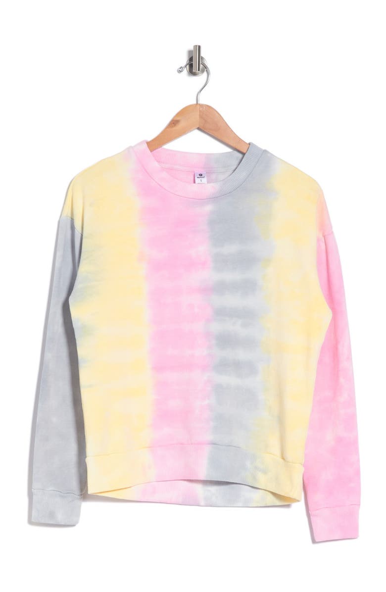90 DEGREE BY REFLEX Brushed Tie Dye Sweatshirt, Alternate, color,