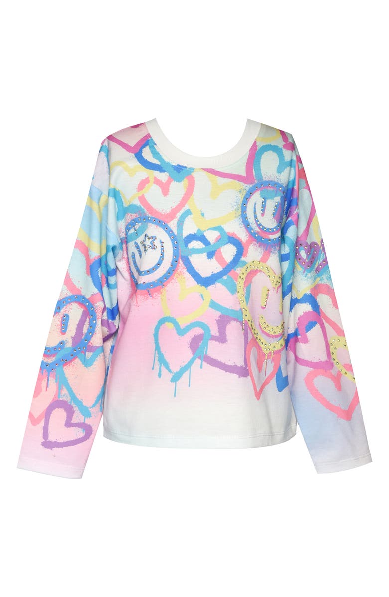 Hannah Banana Kids' Icon Sweatshirt, Main, color, Pink Multi