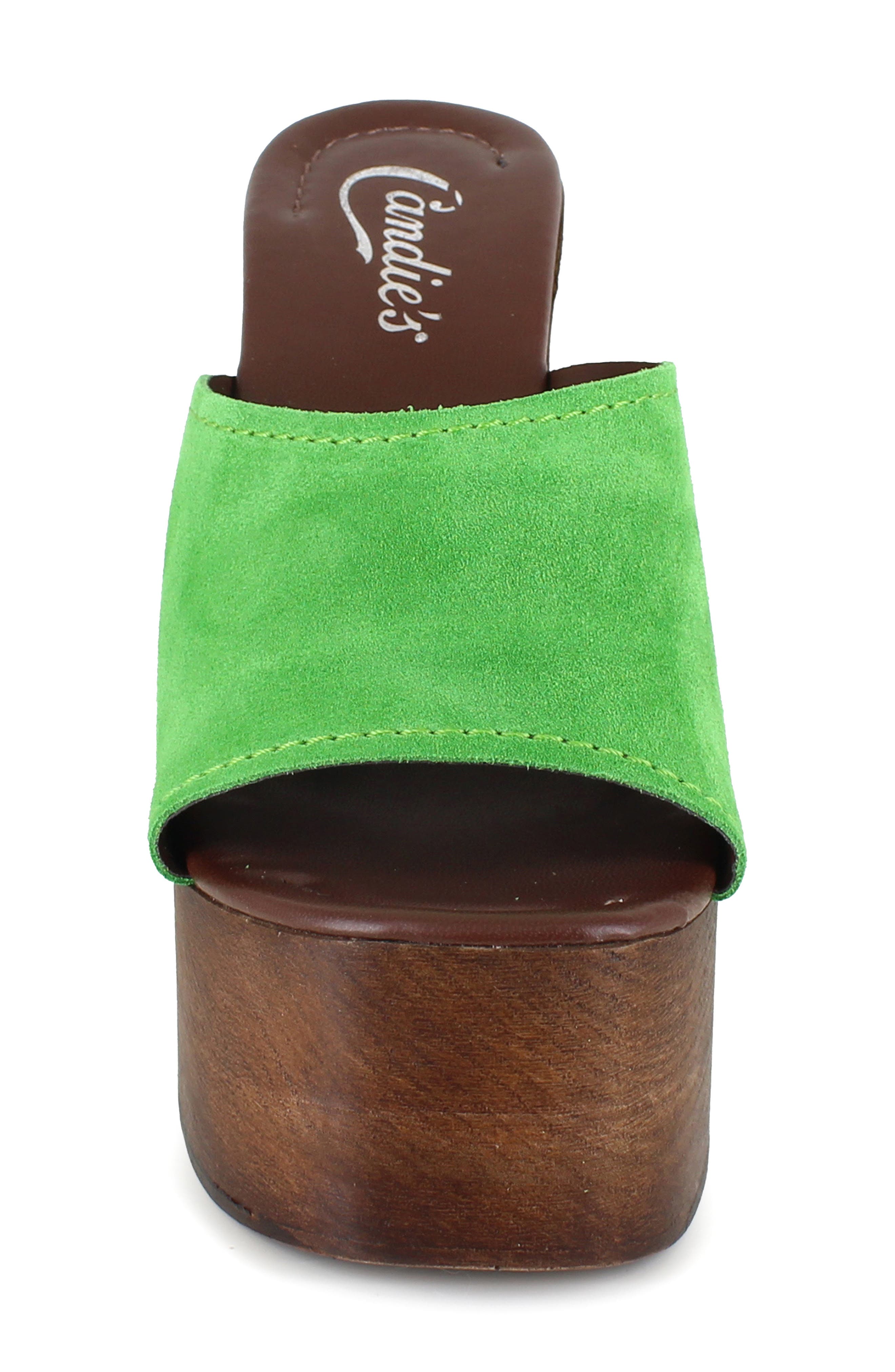 Mia Platform Slide Sandal, Alternate, color, GREEN SUEDE