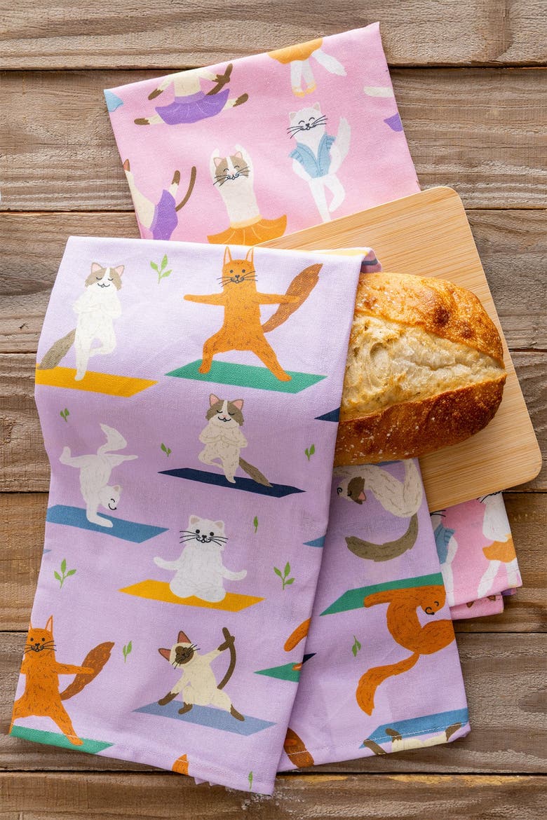 Cat Kitchen Towels - Pirouettes, Poses, and Purrs, Alternate, color, Pirouettes, Poses, and Purrs